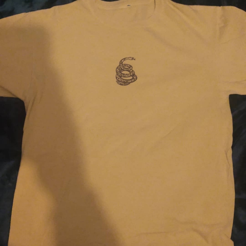 Yellow tread on me t-shirt